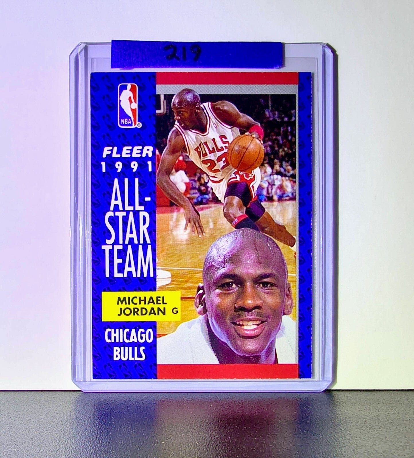 Michael Jordan 1991-92 Fleer All-Star Team #211 Basketball Card Chicago Bulls