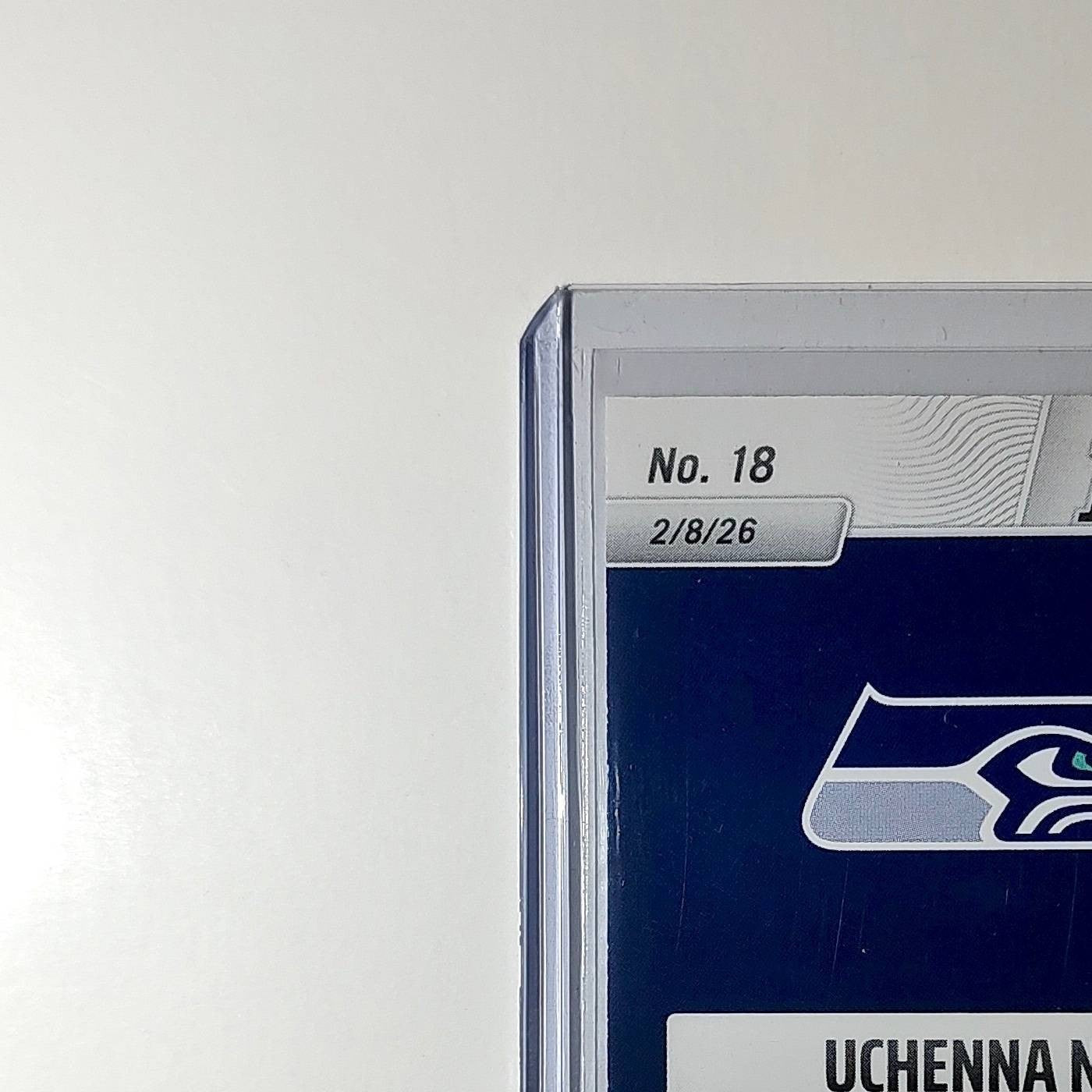 Uchenna Nwosu 2026 Panini NFL Super Bowl LIX Champions #18 Card Seattle Seahawks