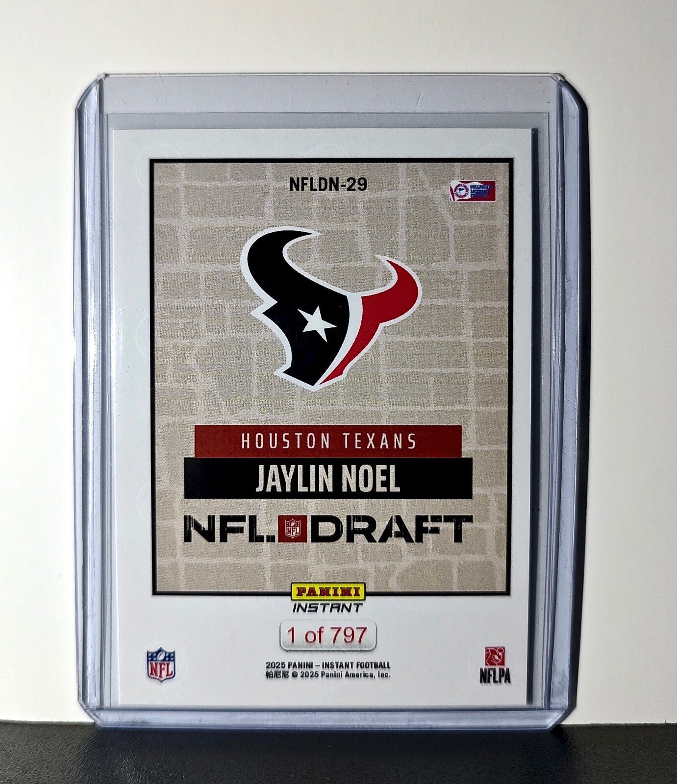 Jaylin Noel Rookie 2025 NFL Draft #29 Football Card Houston Texans 1 of 797