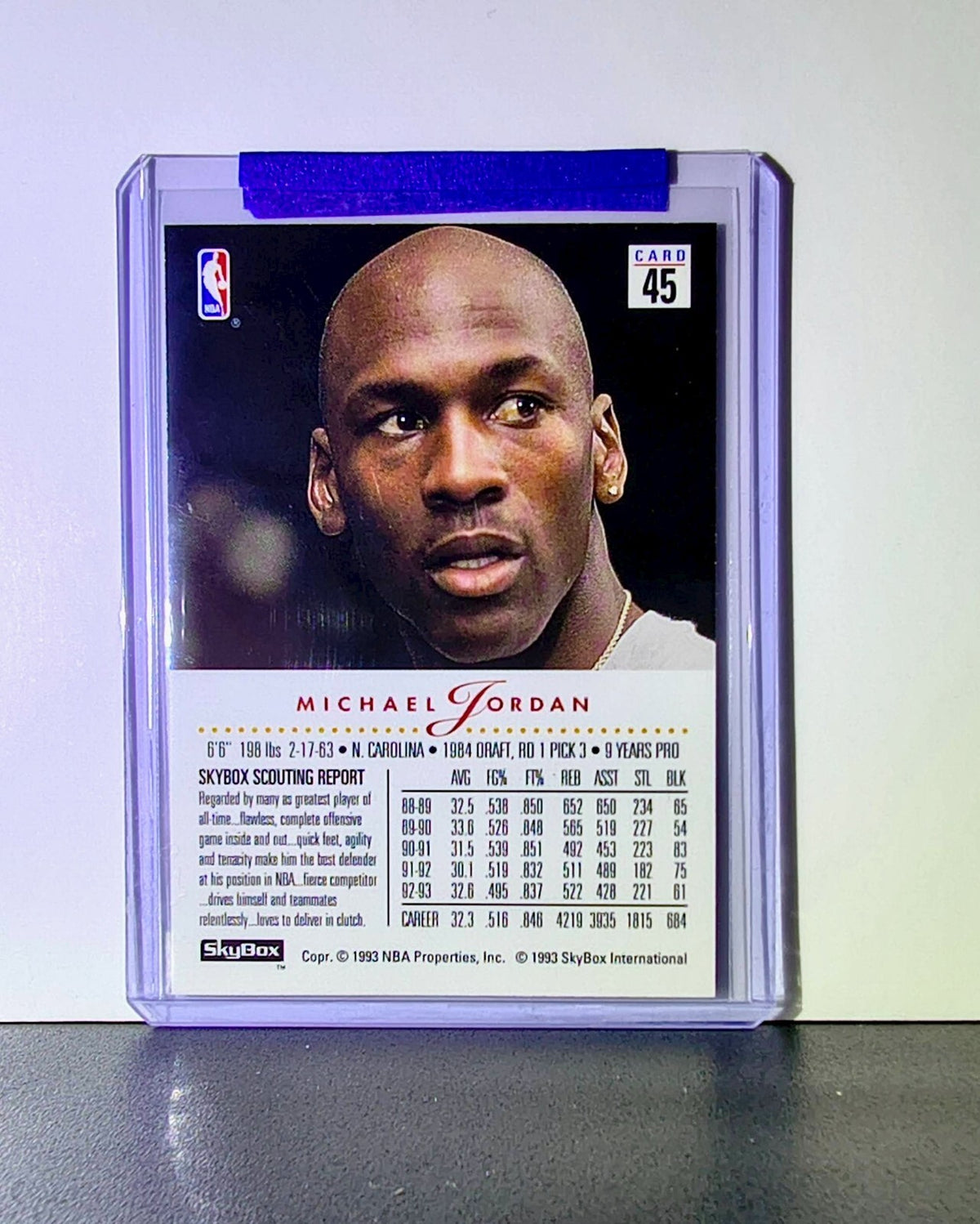 Michael Jordan 1993-94 Skybox #45 Basketball Card Chicago Bulls
