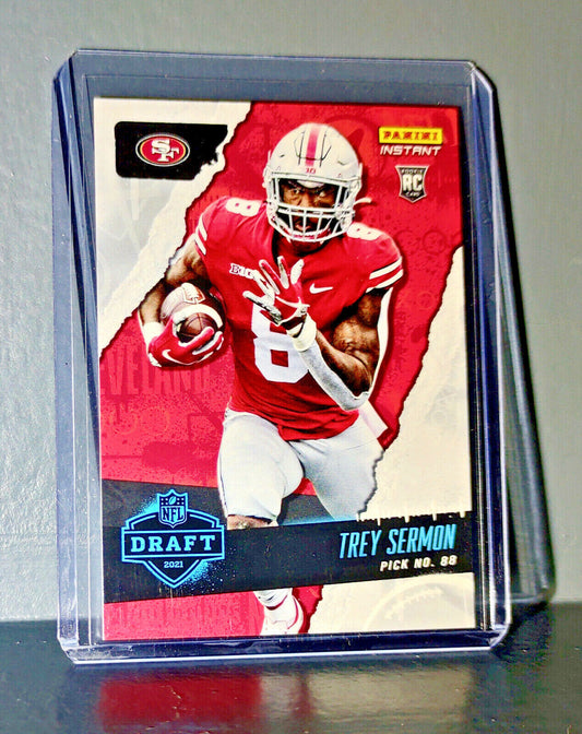 Trey Sermon 2021 Panini NFL Instant Draft Night #30 Rookie Card 1 of 883