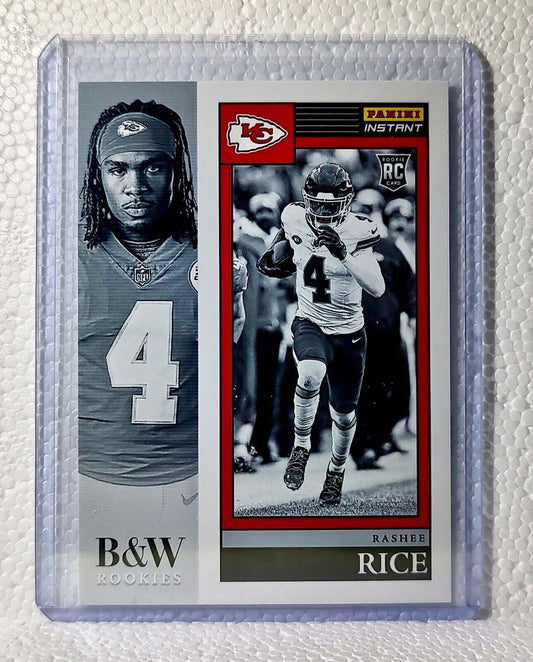 Rashee Rice 2023 Panini NFL #23 Black & White Rookies Card Chiefs 1/216