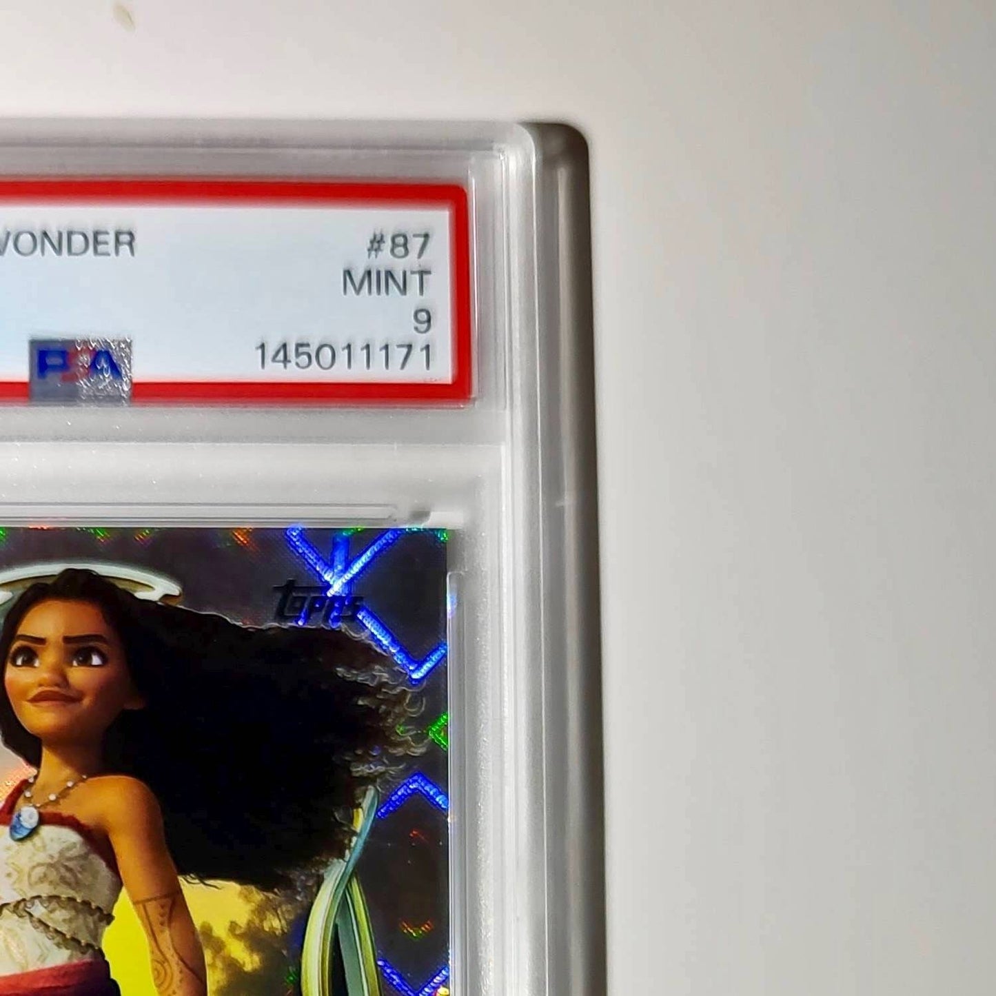 Moana 2025 Topps Disney Wonder #87 Winter Variant Card Moana PSA 9