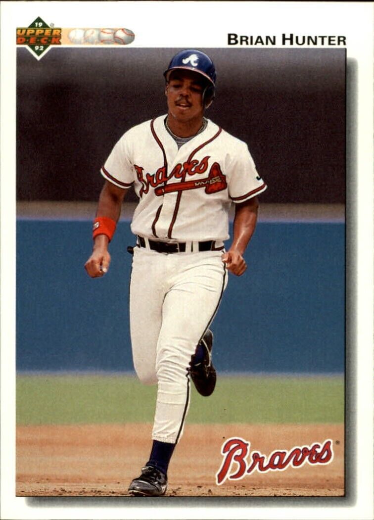 Brian Hunter 1992 Upper Deck MLB #366 Baseball Card Atlanta Braves