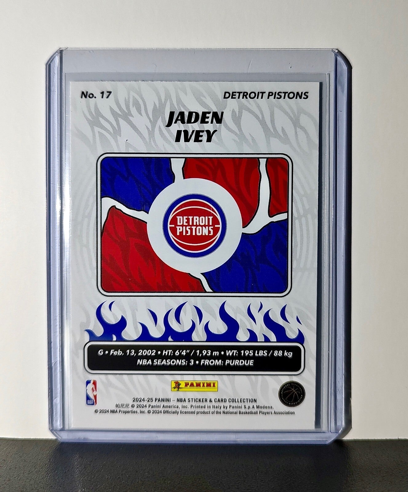 Jaden Ivey 2024-25 Panini NBA #17 Sticker Card Detroit Pistons