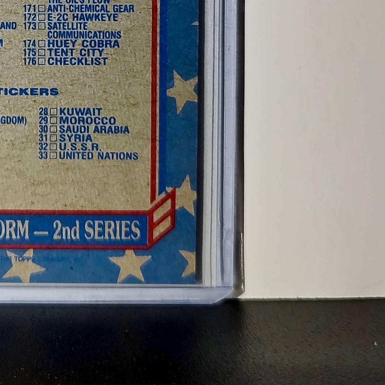 Checklist: 89–176 1991 Topps Desert Storm #176 Card