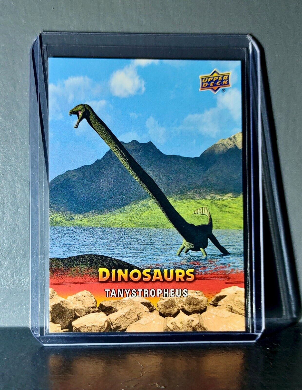 2015 Upper Deck Dinosaurs Tanystropheus Extinction Red Parallel #58 Card