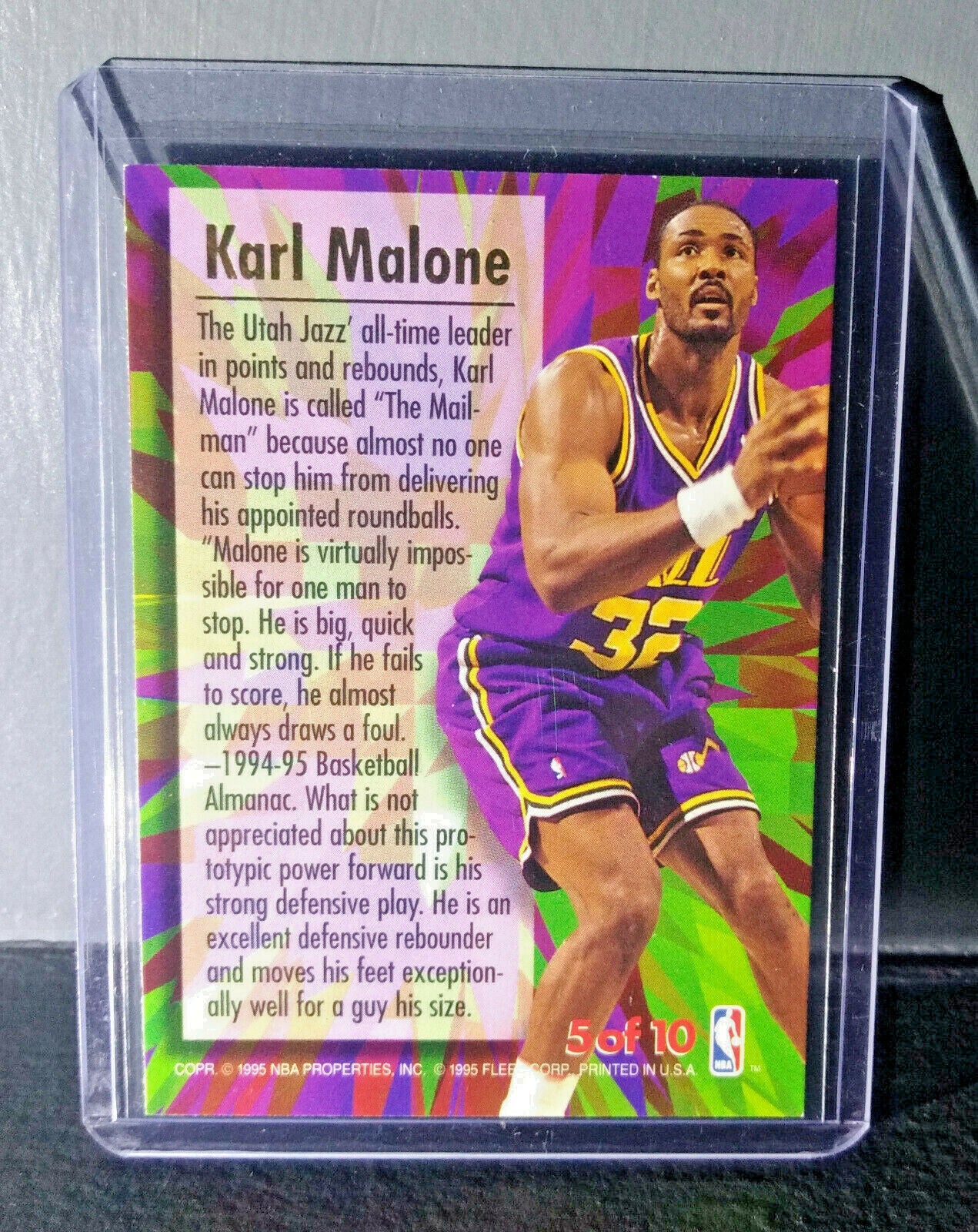 1995-96 Karl Malone Fleer Ultra Ultra Power #5 Basketball Card