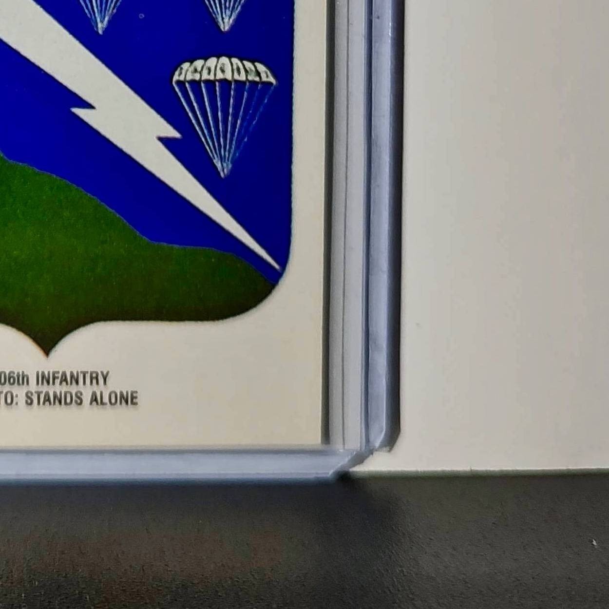 506th Infantry Motto: Stands Alone 1991 Topps Desert Storm #9 Sticker