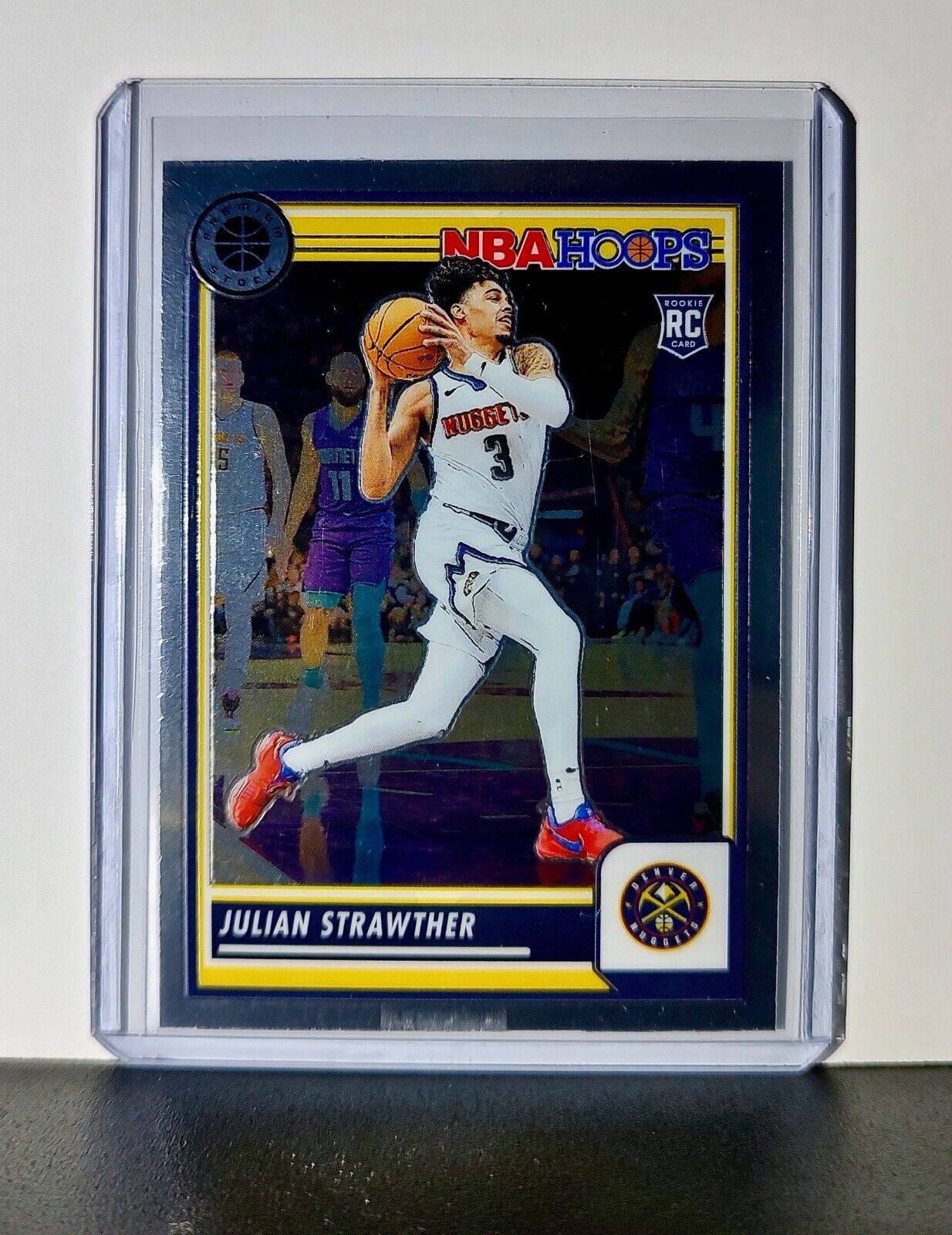 Julian Strawther 2023-24 Panini Premium Stock NBA Hoops #213 Rookie Card Nuggets