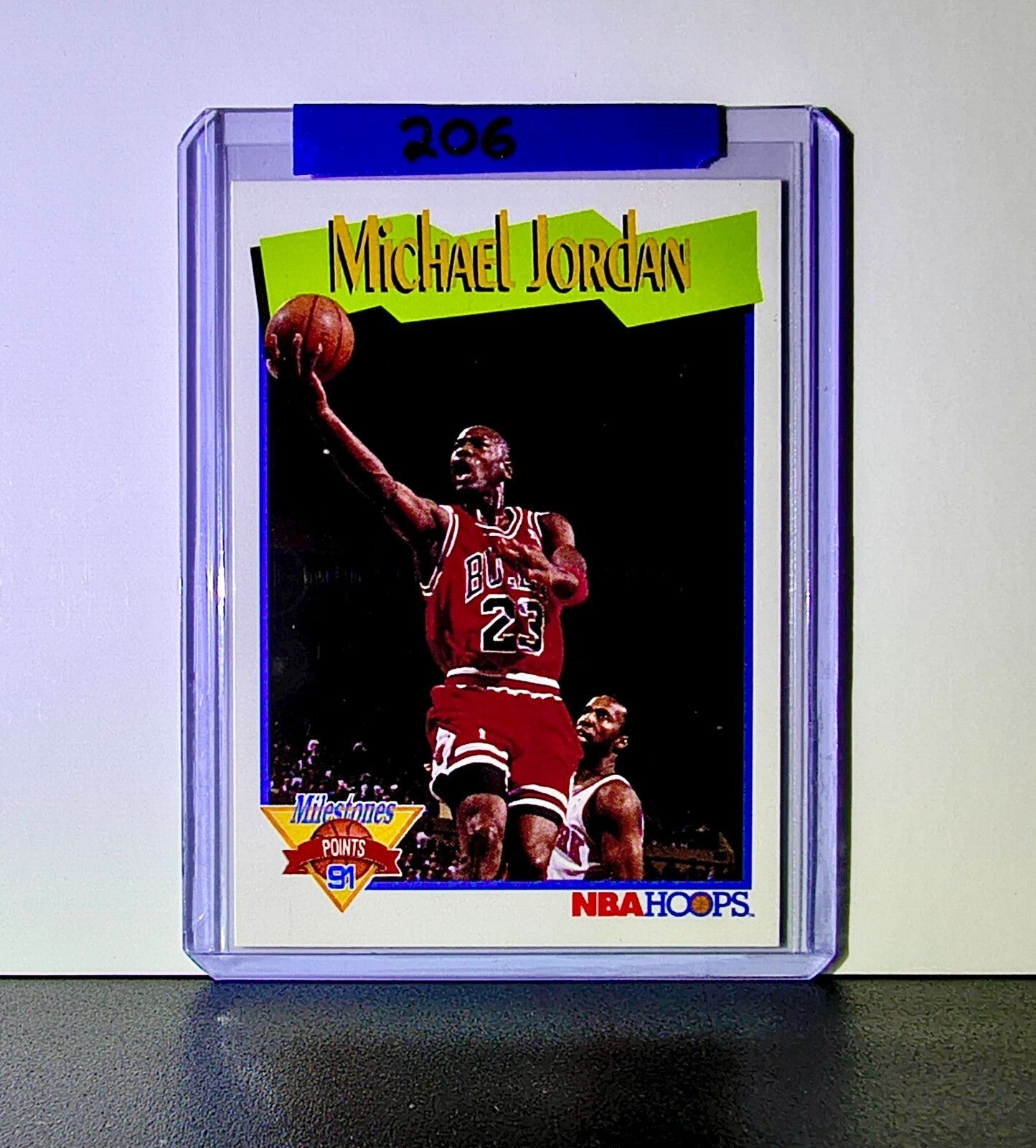 Michael Jordan 1991-92 NBA Hoops Milestones Points #317 Card Chicago Bulls