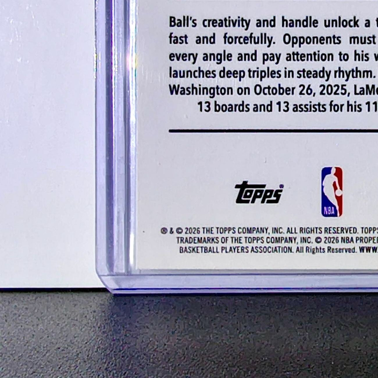 LaMelo Ball 2025-26 NBA Topps Chrome Update Basketball Refractor #50 Hornets