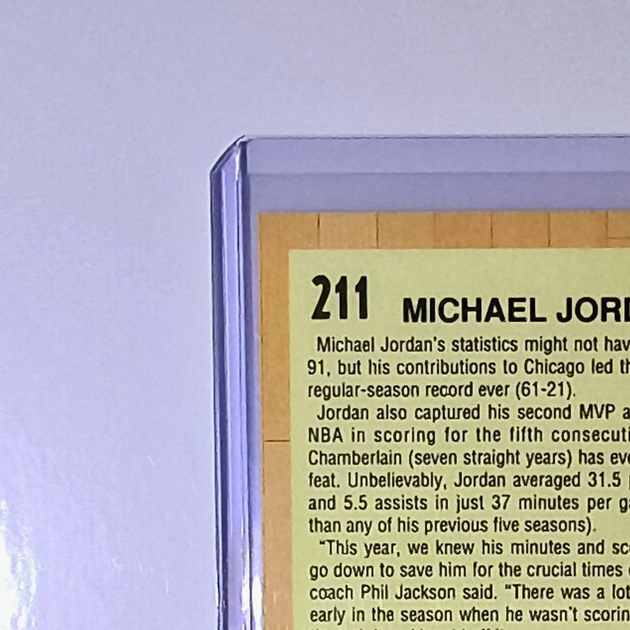 Michael Jordan 1991-92 Fleer All Star Team #211 Basketball Card Chicago Bulls