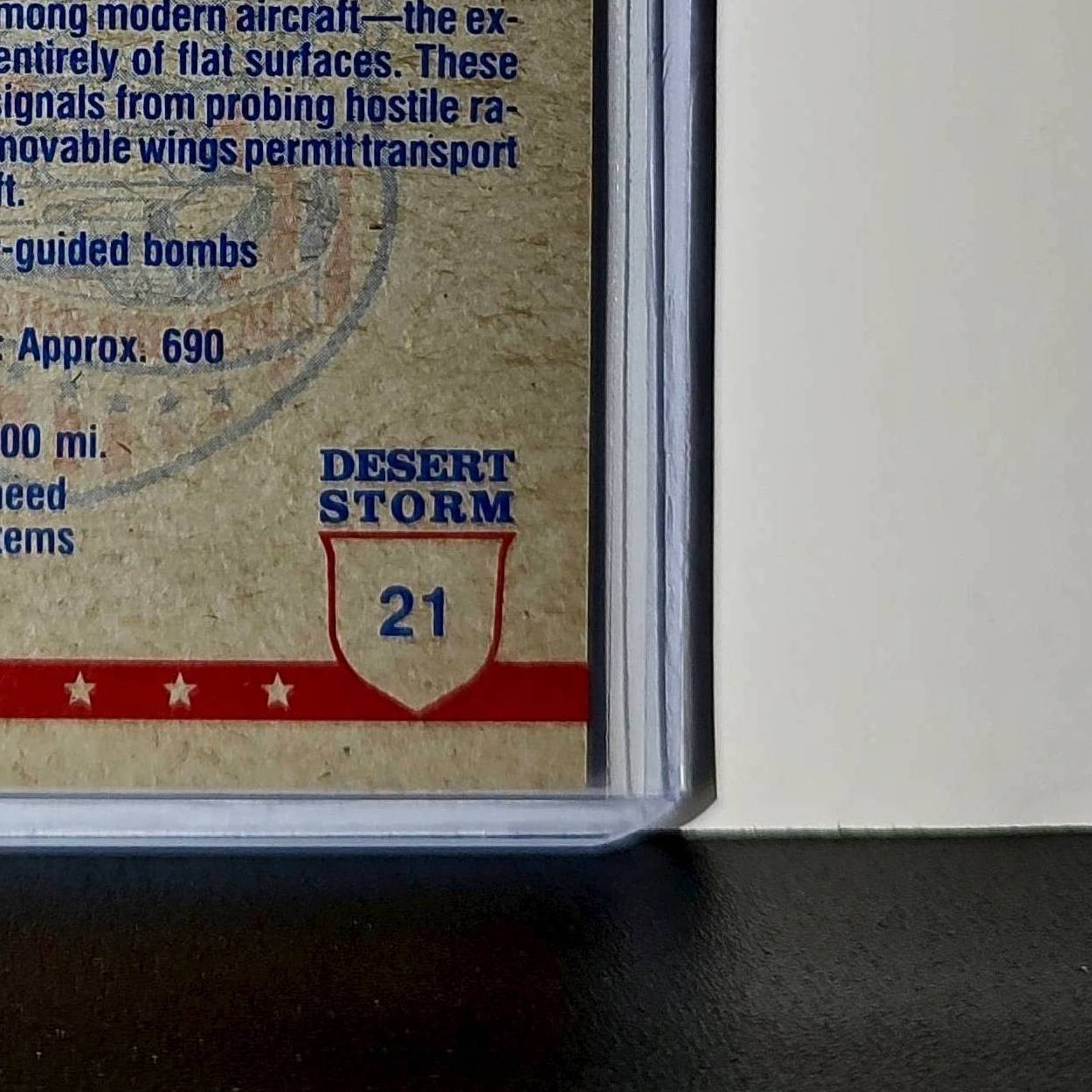 F-117A Stealth Fighter 1991 Topps Desert Storm #21 Card