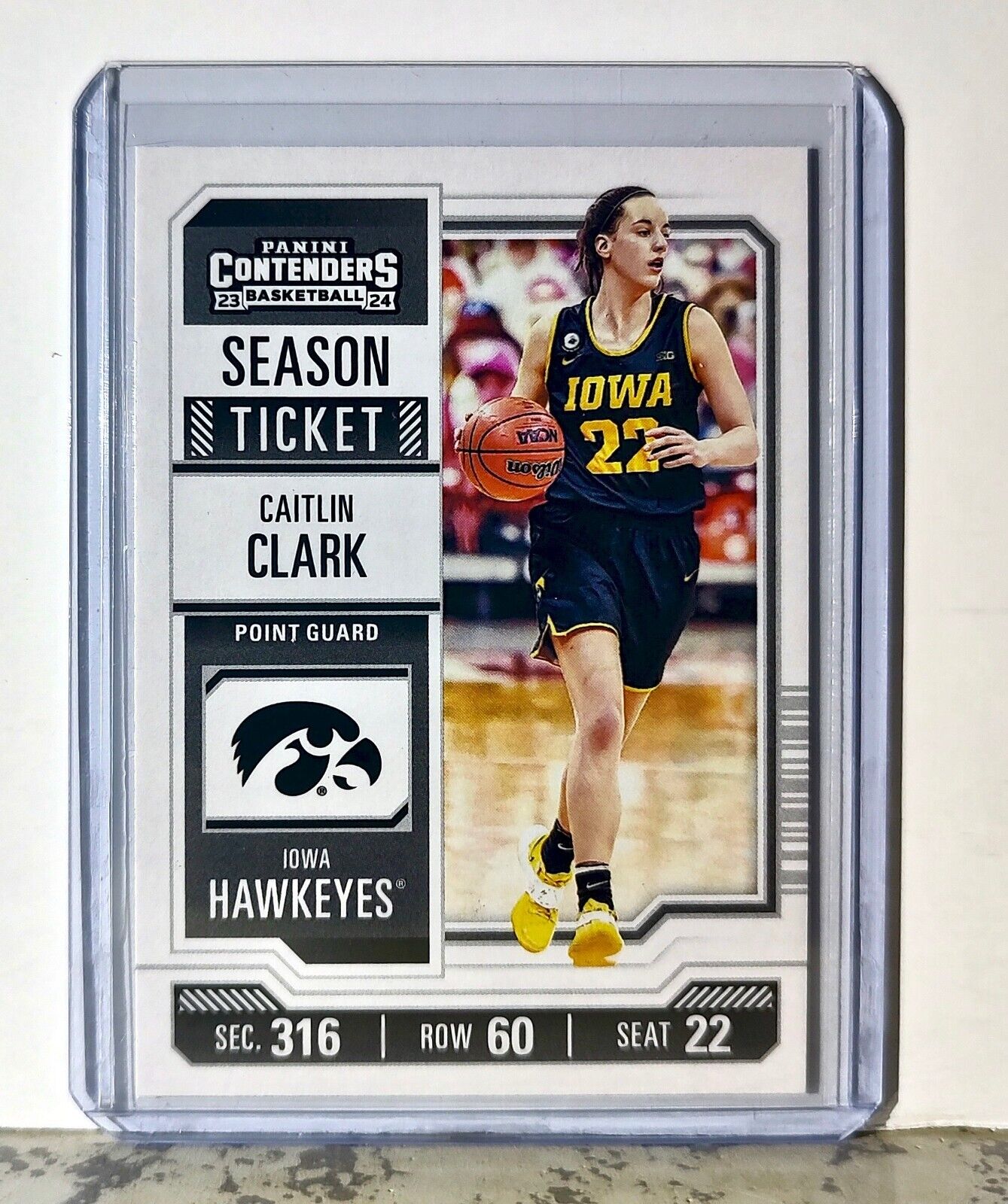 2023-24 Caitlin Clark Panini Contenders #CC1 Season Ticket Card Iowa Hawkeyes