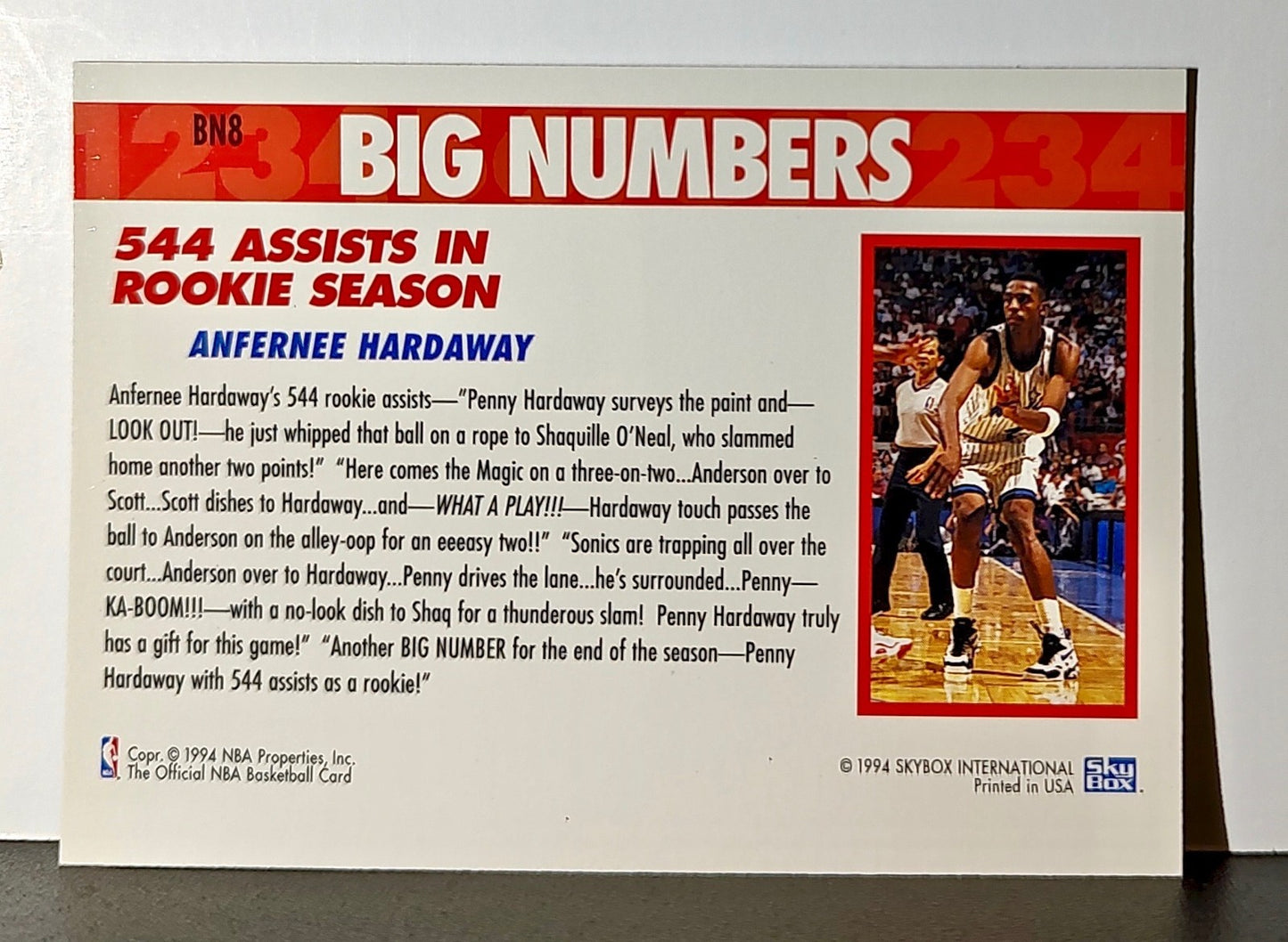 1994-95 Skybox NBA Hoops Big Numbers Cards Set of 12 with Acrylic Display