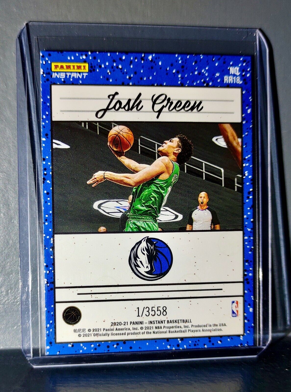 Josh Green 2020-2021 Panini NBA Instant #18 Rated Rookie Retro Card 1/3558