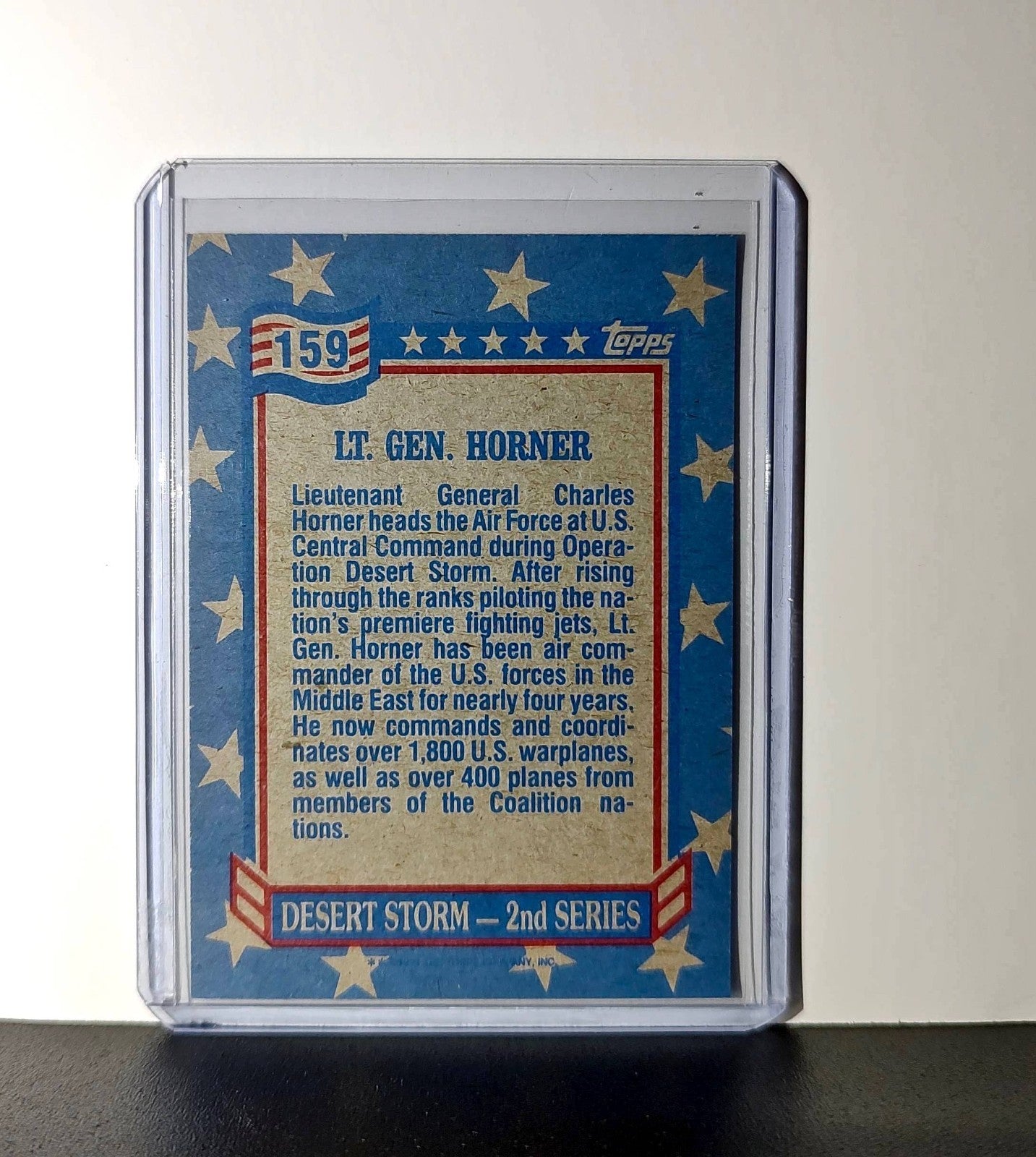 Lt. Gen. Charles A. Horner 1991 Topps Desert Storm #159 Card