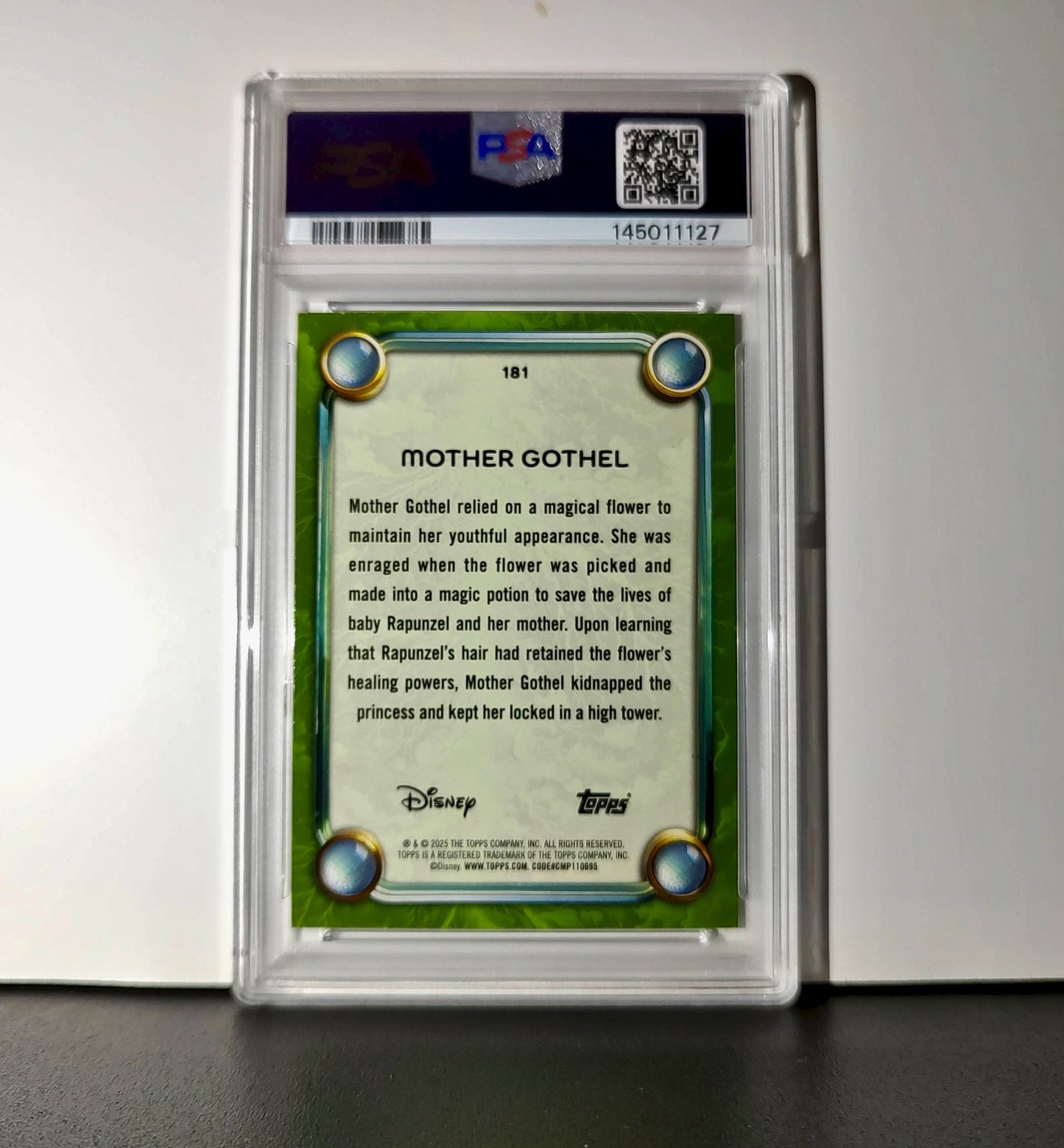 Mother Gothel 2025 Topps Disney Wonder #181 Card Tangled PSA 8 NM-MT