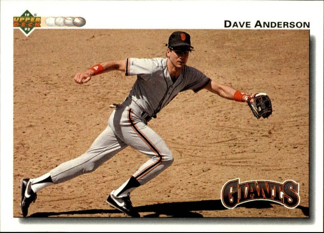 Dave Anderson 1992 Upper Deck MLB #290 Baseball Card San Francisco Giants