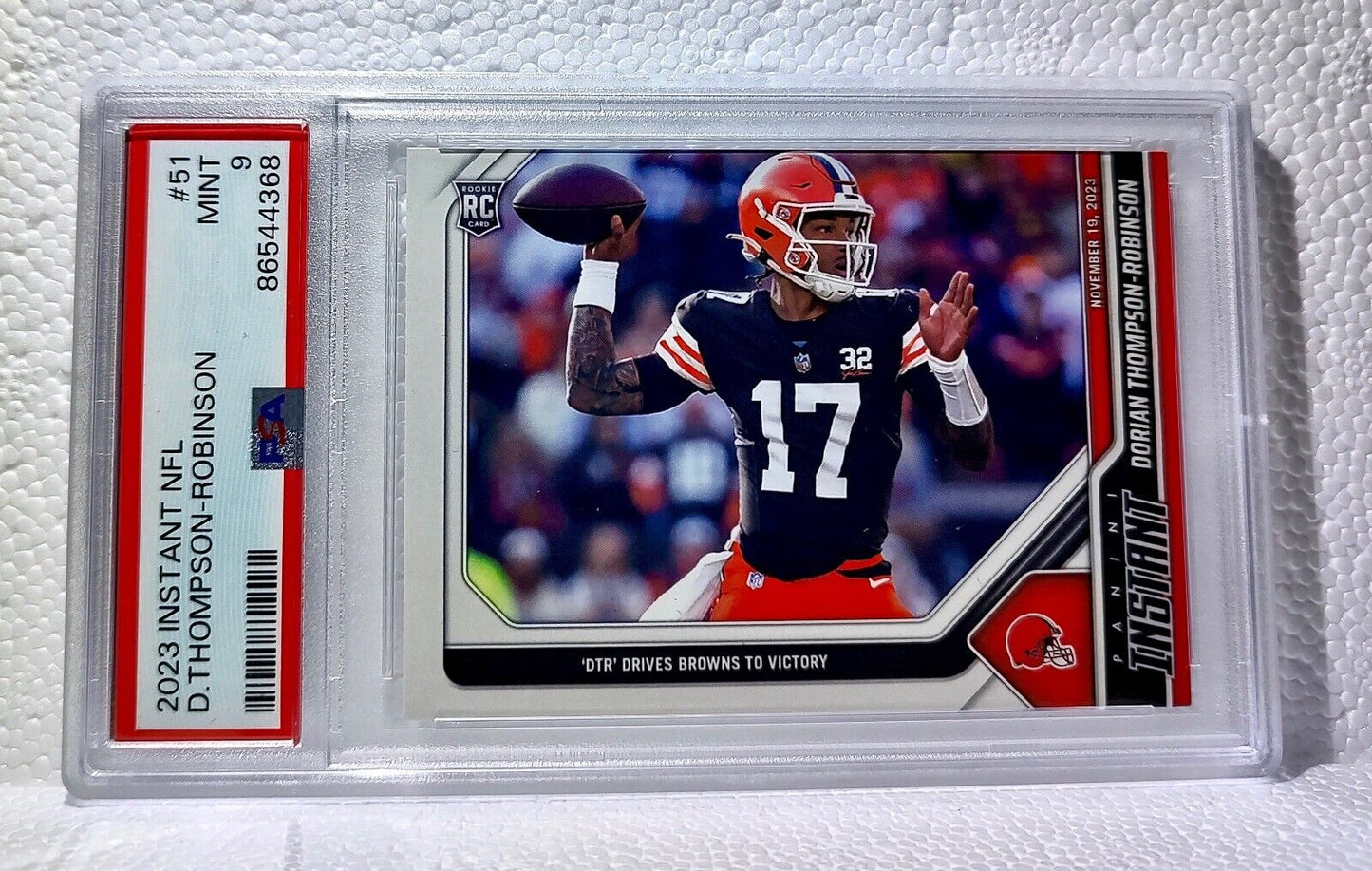 Dorian Thompson-Robinson 2023 Panini NFL Rookie 51 Card 1 of 134 PSA 9 Mint