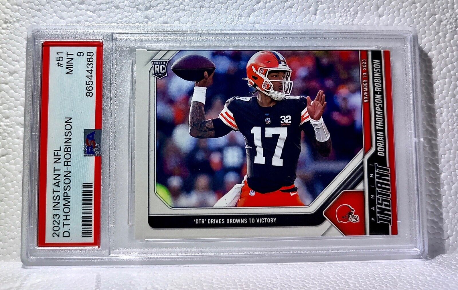 Dorian Thompson-Robinson 2023 Panini NFL Rookie 51 Card 1 of 134 PSA 9 Mint