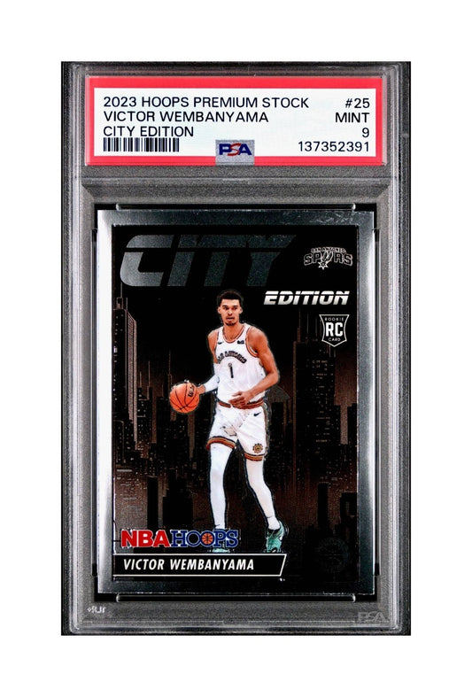 Victor Wembanyama 2023 Panini Hoops Premium City Edition #25 PSA 9 Mint