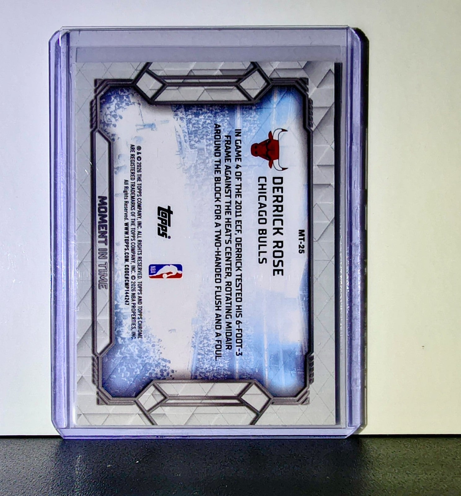 Derrick Rose 2025-26 NBA Topps Chrome Update Moment in Time #MT-25 Card Bulls 
