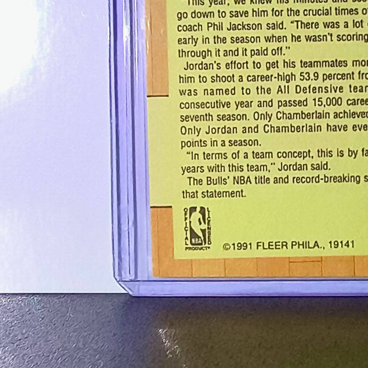 Michael Jordan 1991-92 Fleer All-Star Team #211 Basketball Card Chicago Bulls