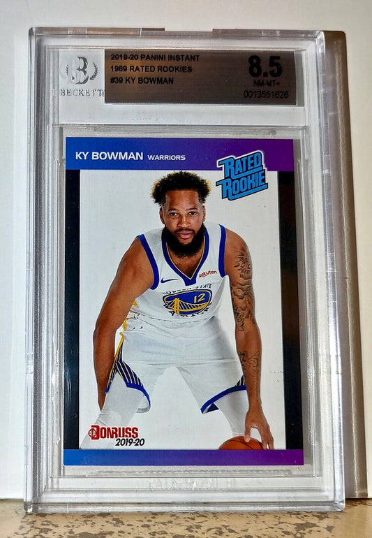 Ky Bowman 2019-20 Panini NBA #39 1989 Rated Rookies Card 1/3431 BGS 8.5 Warriors