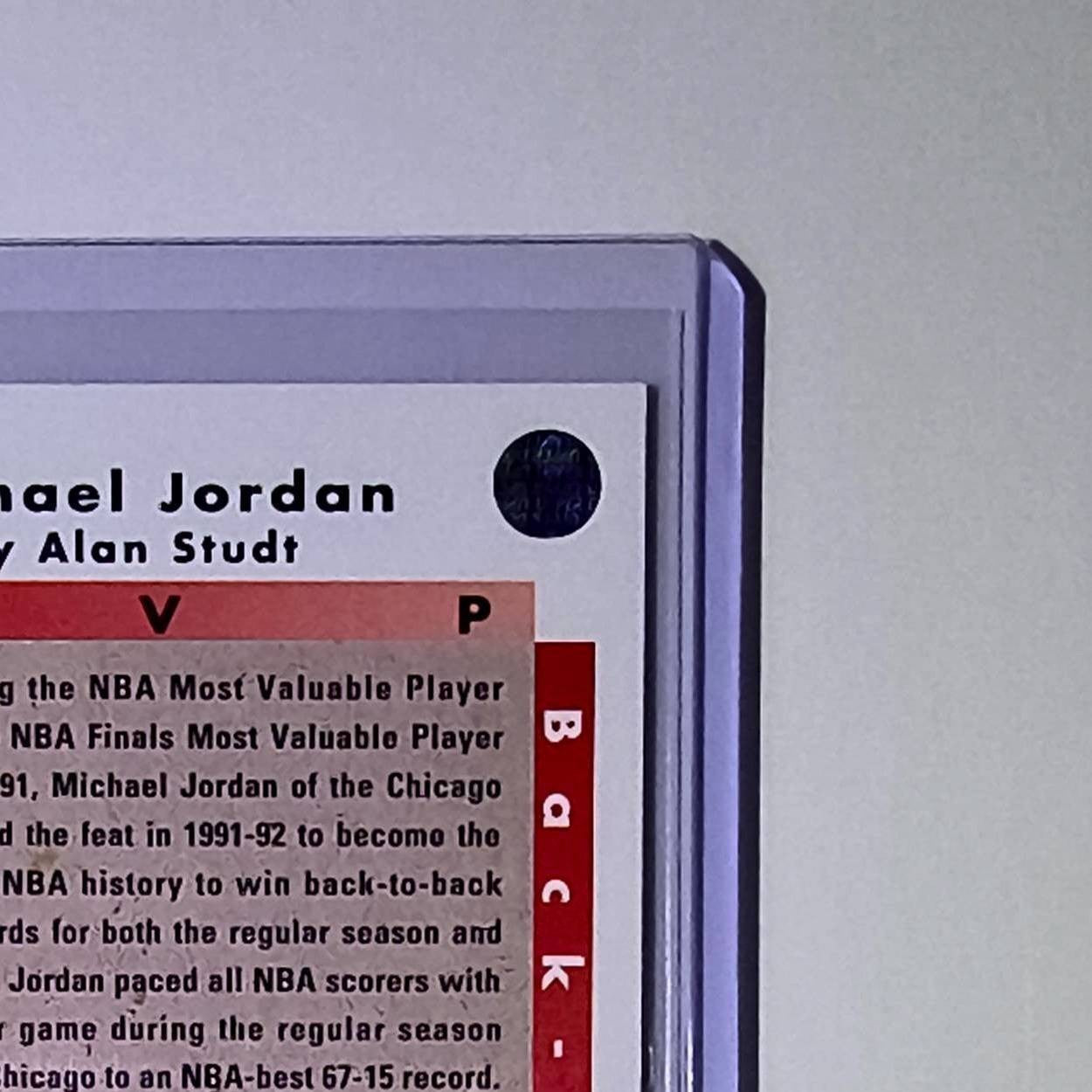Michael Jordan 1992-93 Upper Deck Back to Back MVP #67 Card Chicago Bulls