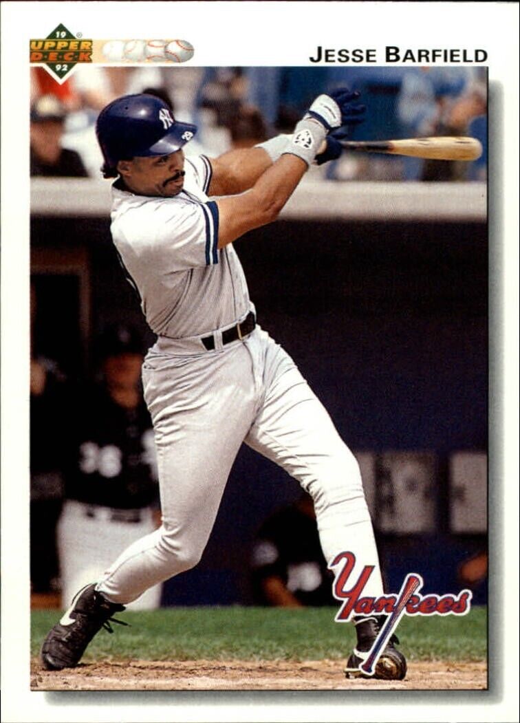 Jesse Barfield 1992 Upper Deck MLB #139 Baseball Car New York Yankees