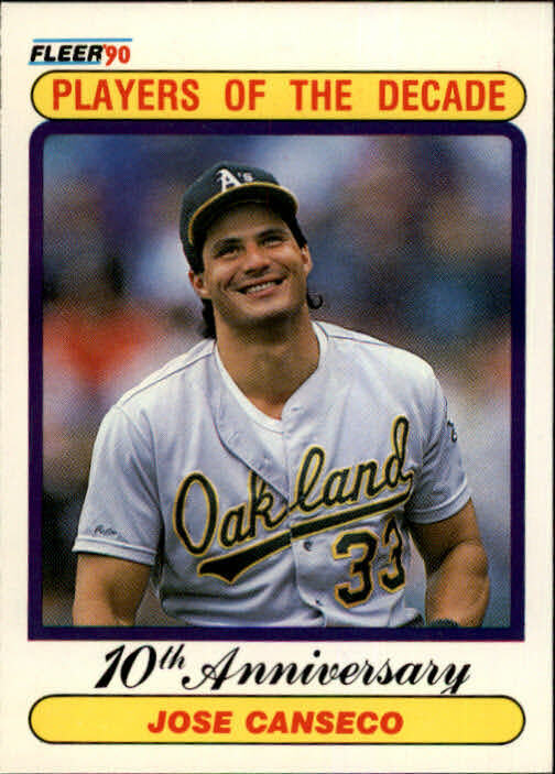 1990 Jose Canseco Fleer Baseball Card #629