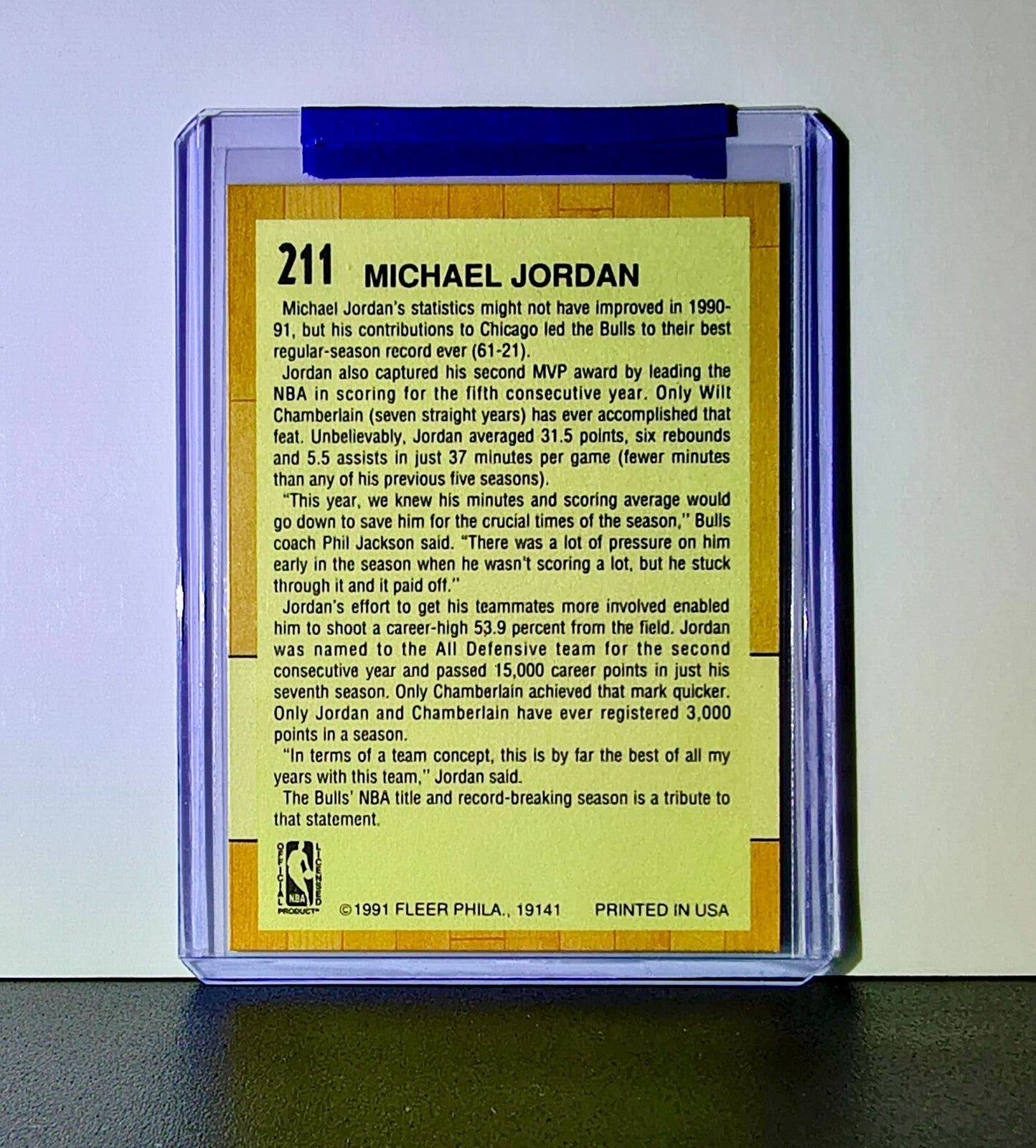Michael Jordan 1991-92 Fleer All-Star Team #211 Basketball Card Chicago Bulls