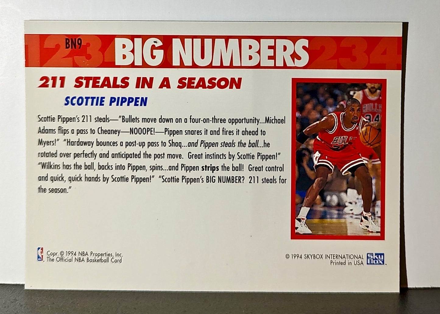 1994-95 Skybox NBA Hoops Big Numbers Cards Set of 12 with Acrylic Display