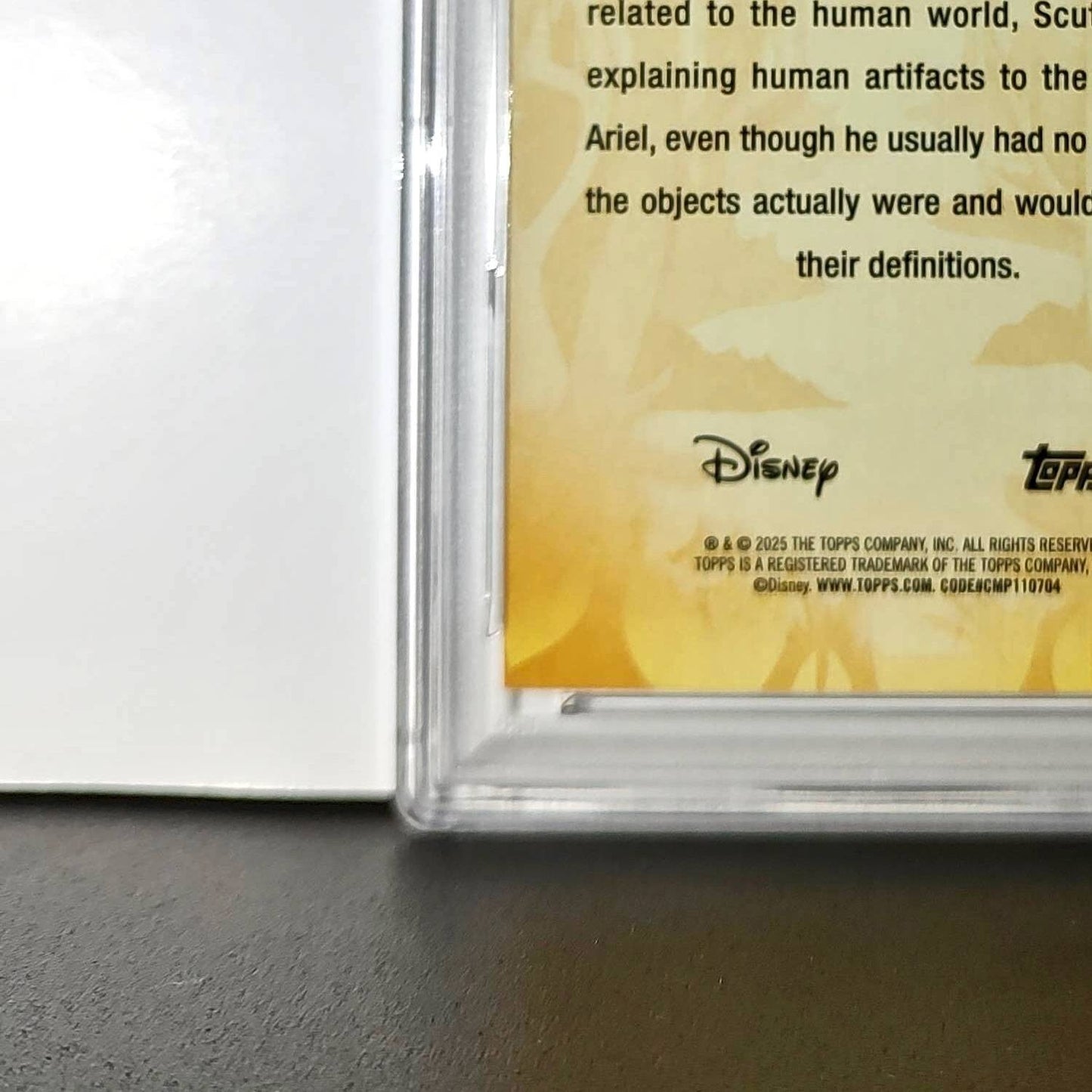 Scuttle 2025 Topps Disney #FF-9 Furry Friends Card The Little Mermaid PSA 9 MT