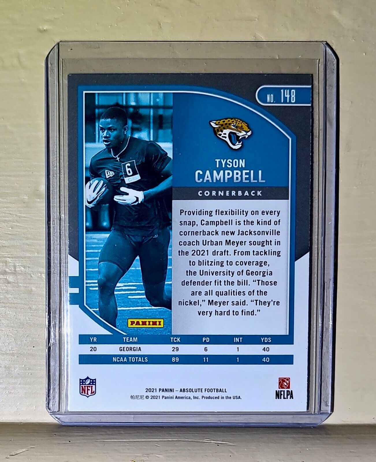 Tyson Campbell 2021 Panini NFL Absolute Football #148 Rookie Card Jaguars