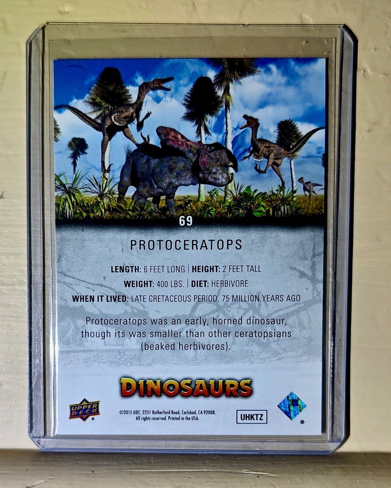 2015 Upper Deck Dinosaurs Protoceratops #69 Card