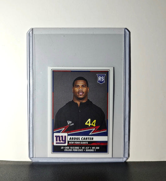 Abdul Carter Rookie 2025 Panini NFL #323 Sticker New York Giants