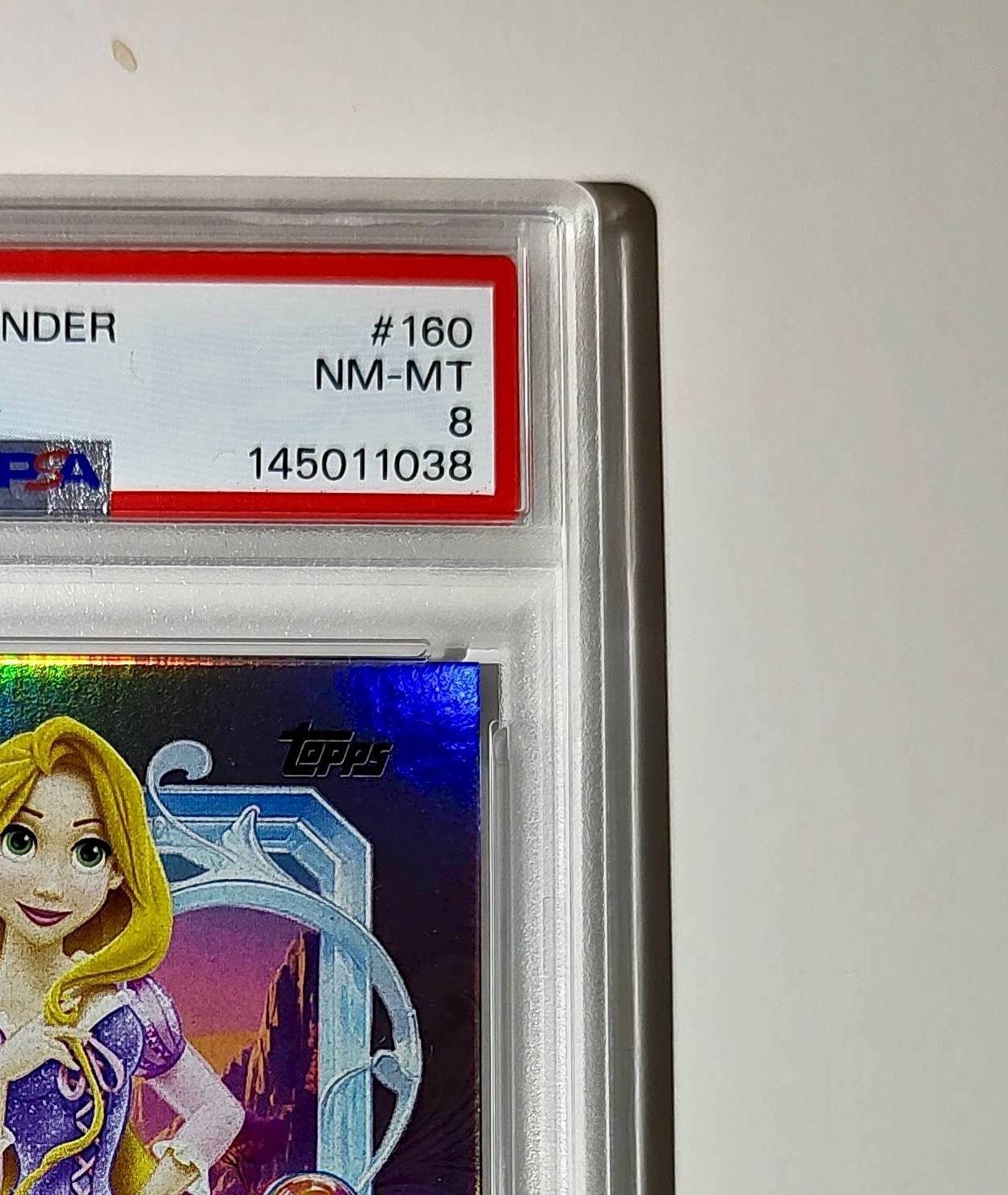 Rapunzel 2025 Topps Disney Cartoon Princess #160 Card Tangled PSA 8