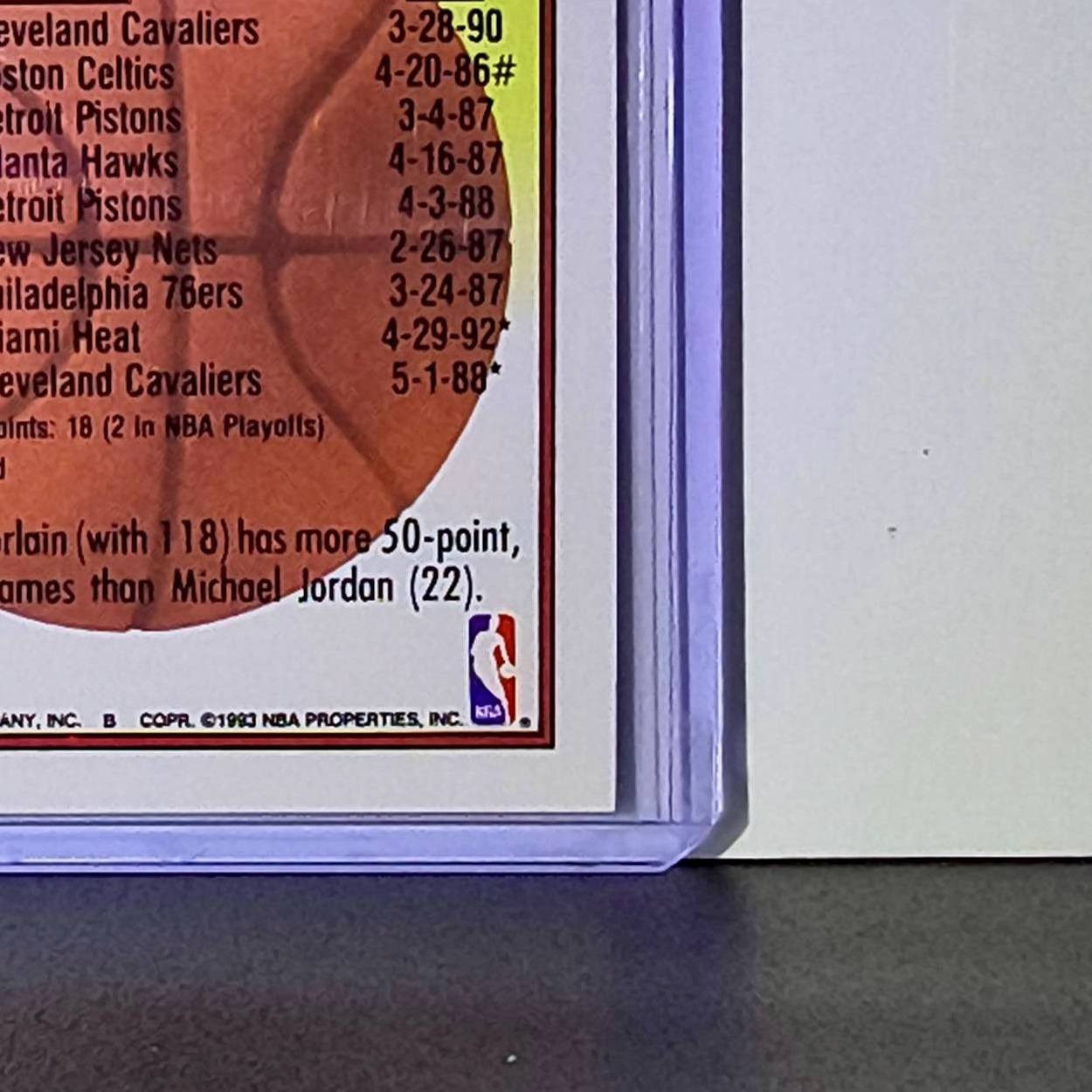 Michael Jordan 1992-93 Topps 50-Point Club #205 Basketball Card Chicago Bulls