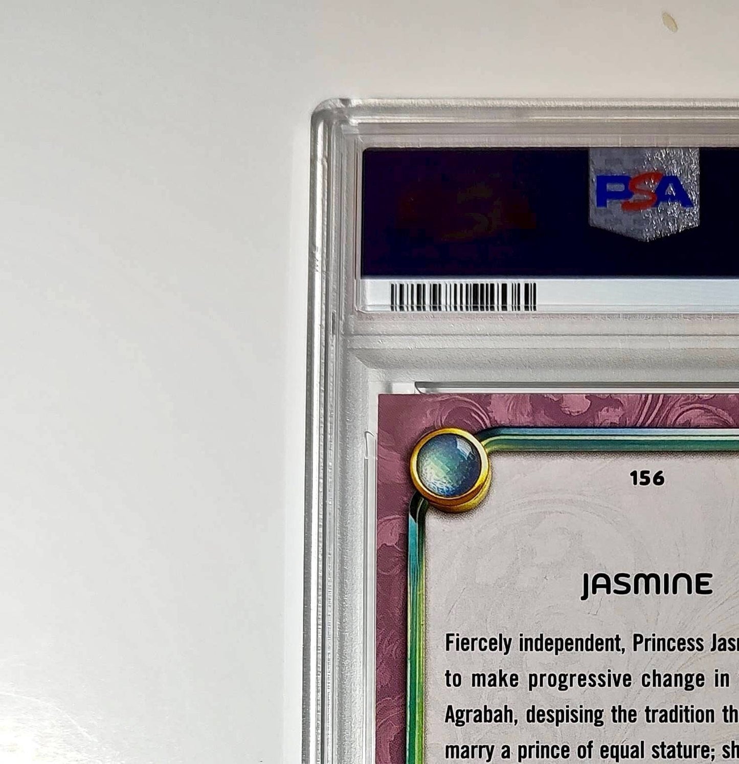 Jasmine 2025 Topps Disney Cartoon Princess #156 Card Aladdin PSA 9