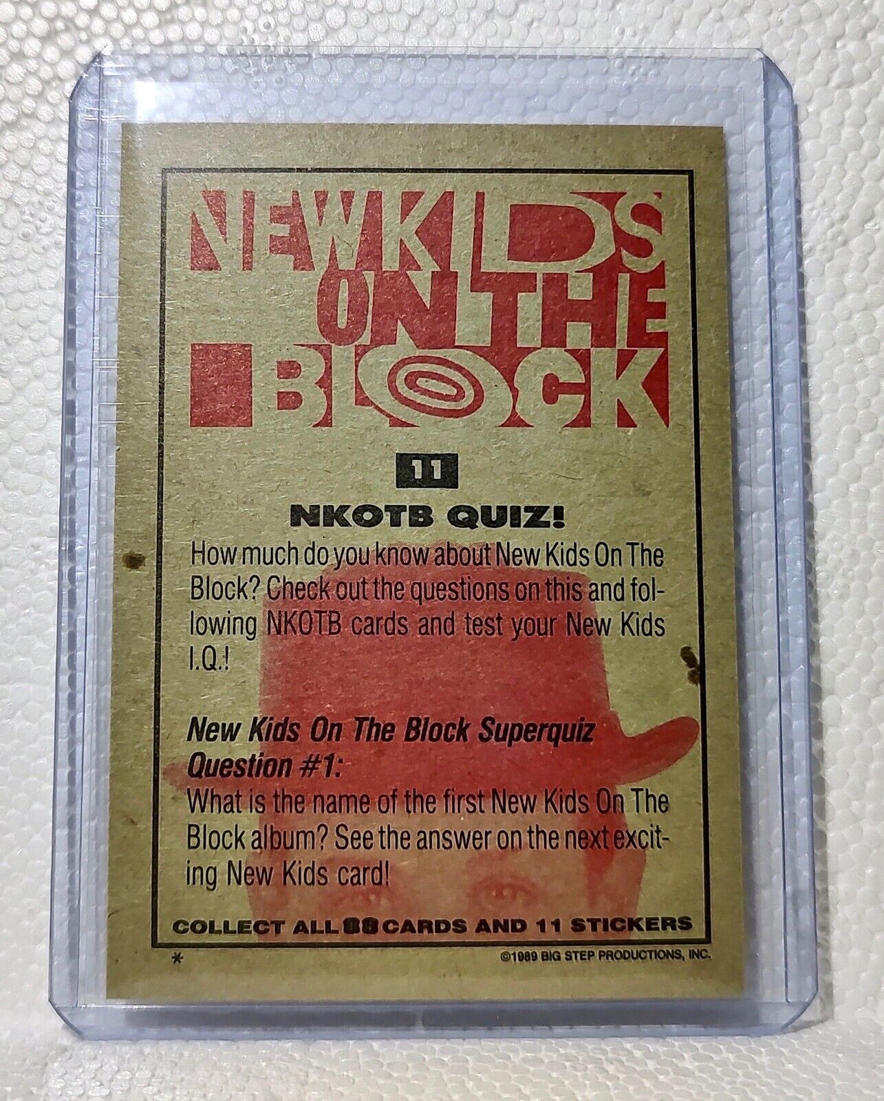 Nkotb Quiz! 1989 New Kids on the Block #11 Trading Card