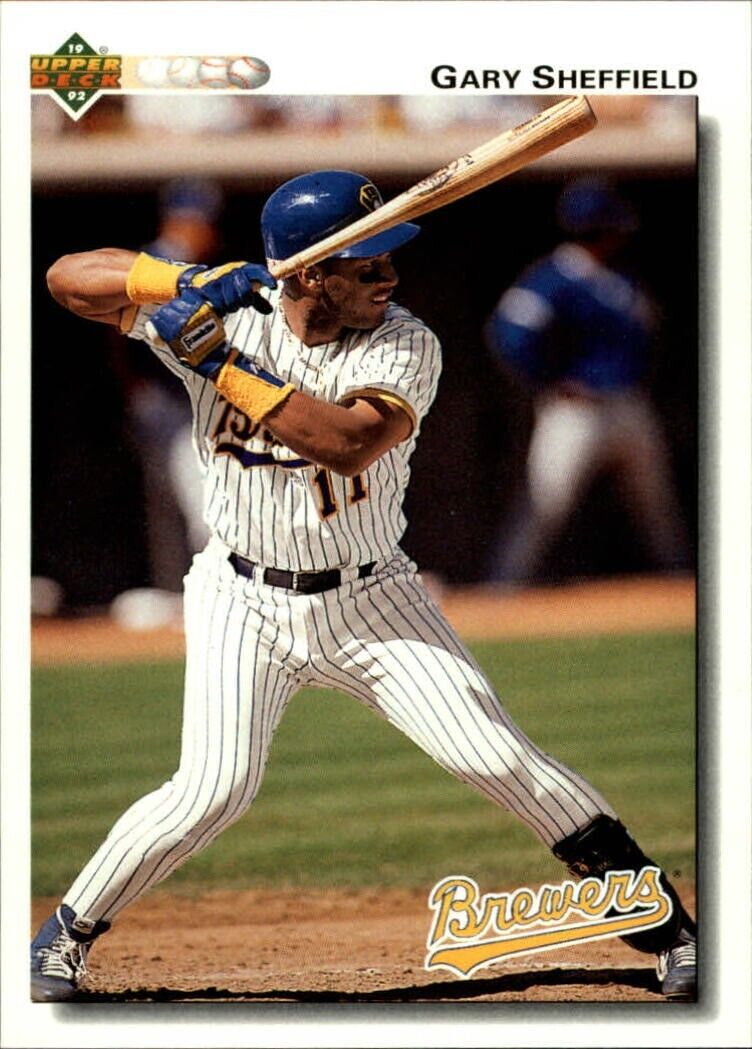 Gary Sheffield 1992 Upper Deck MLB #234 Baseball Card Milwaukee Brewers