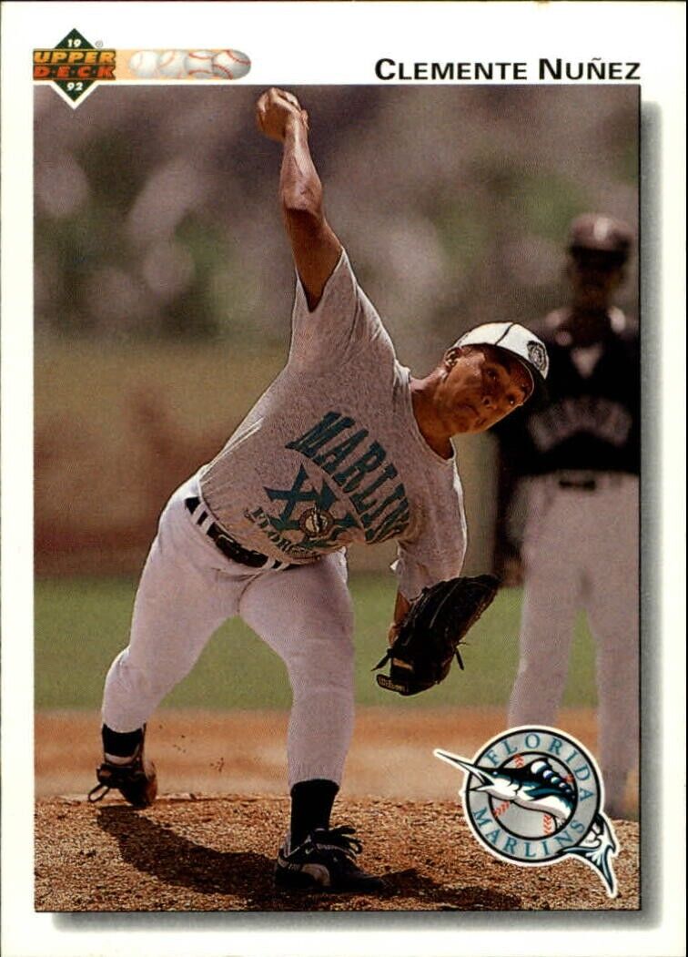 Clemente Nunez 1992 Upper Deck MLB #701 Rookie Baseball Card Florida Marlins