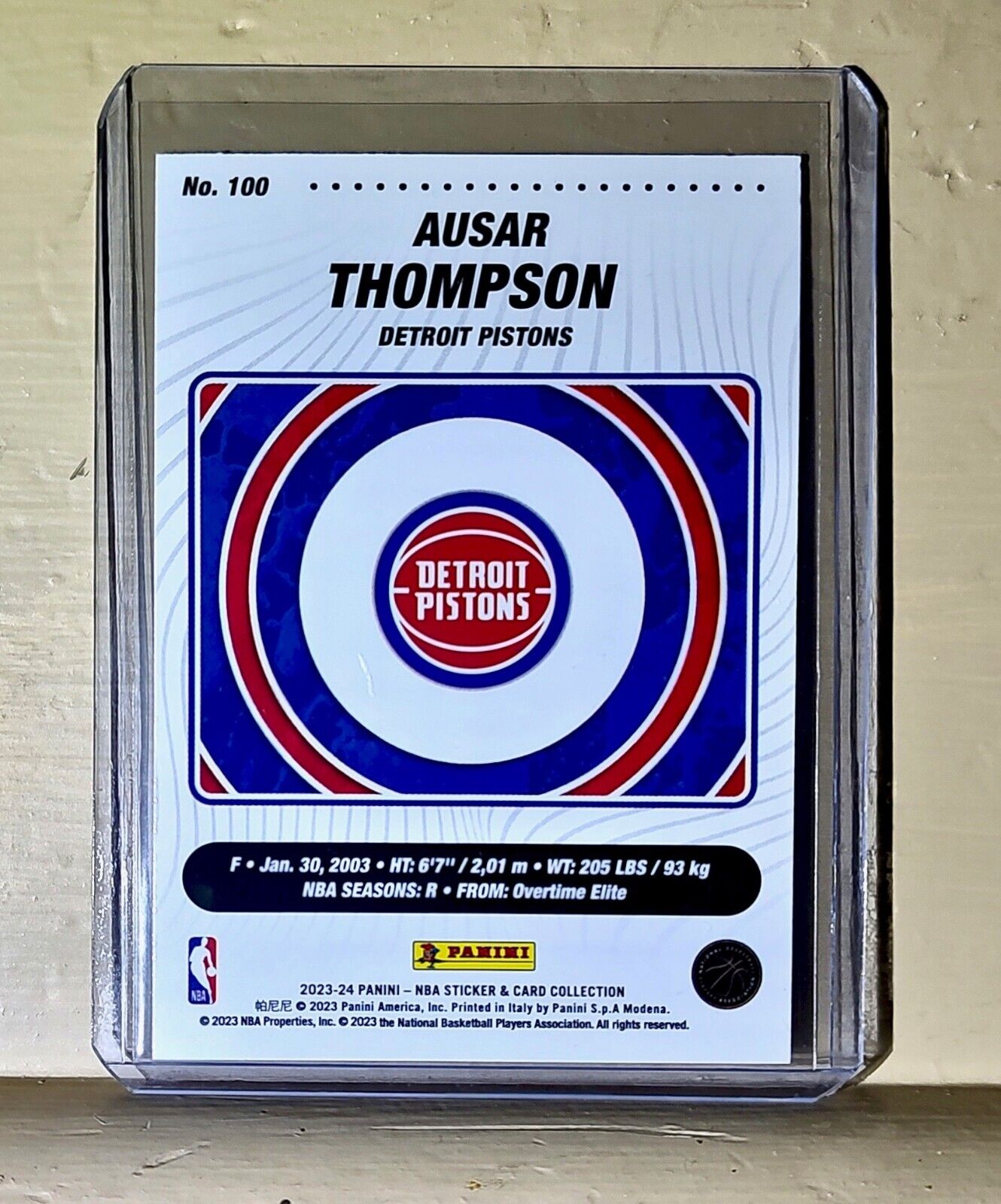 Ausar Thompson 2023-24 Panini NBA Basketball #100 Rookie Card Detroit Pistons