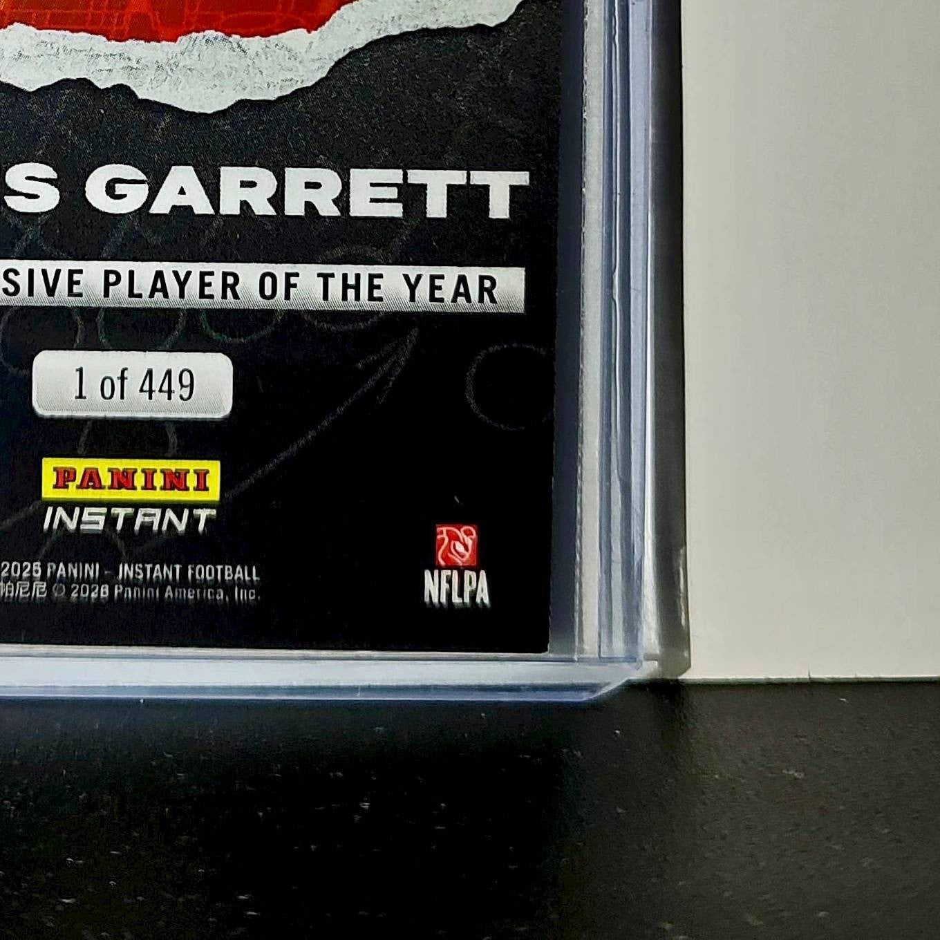 Myles Garrett 2025 Panini NFL Defensive Player of the Year Card Browns 1 of 449