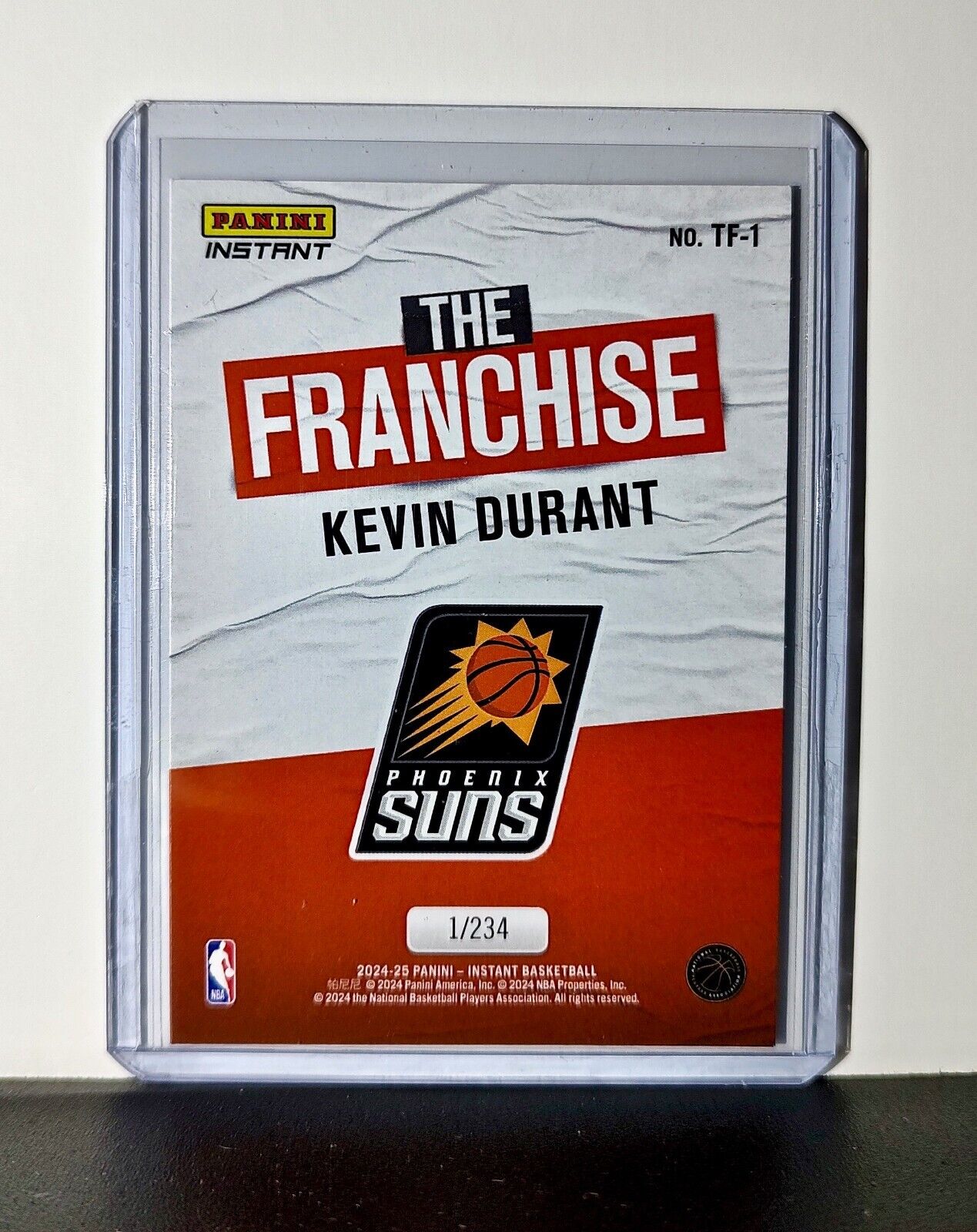 Kevin Durant 2024-25 Panini The Franchise NBA #1 Card Phoenix Suns 1/234