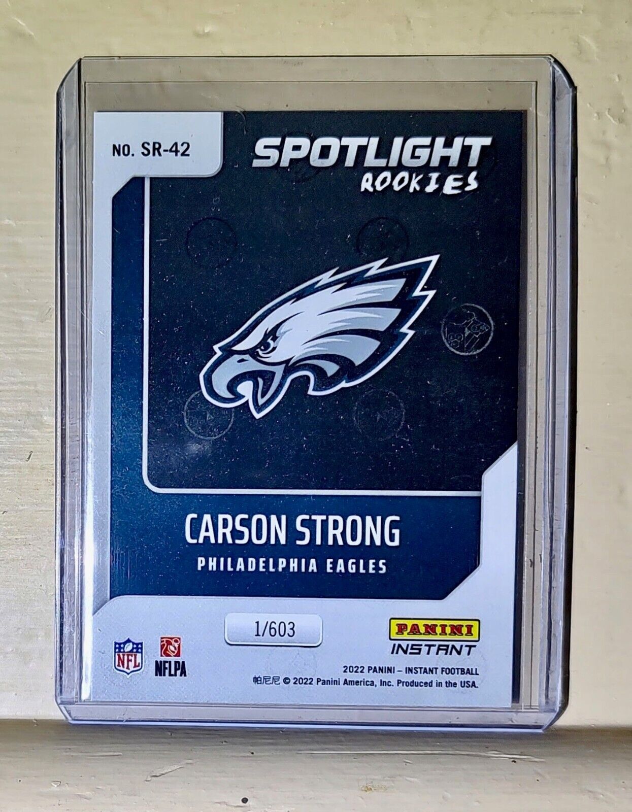 Carson Strong 2022 NFL Panini #42 Spotlight Rookie Football Card 1/603