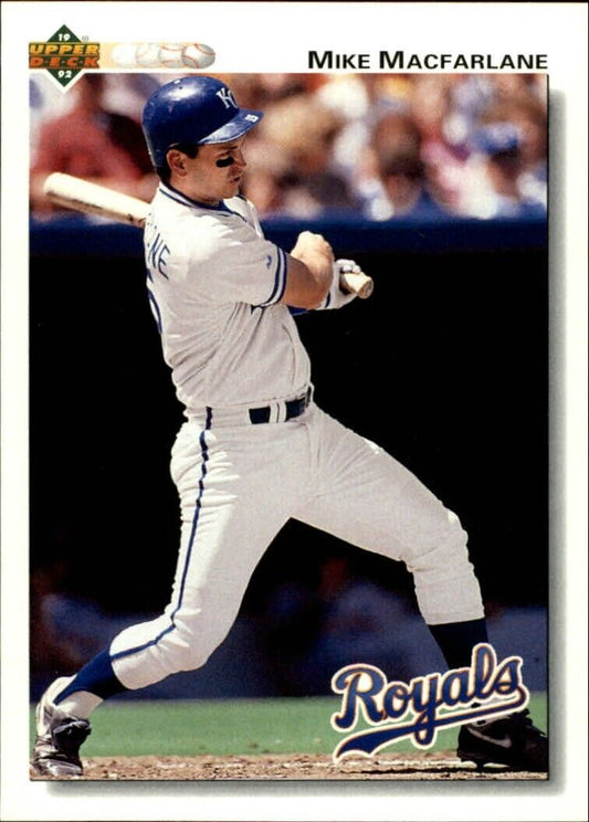 Mike Macfarlane 1992 Upper Deck MLB #497 Baseball Card Kansas City Royals